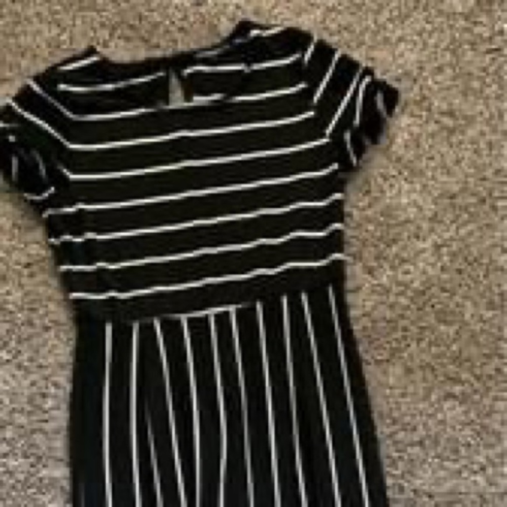 Romper- black and white stripes